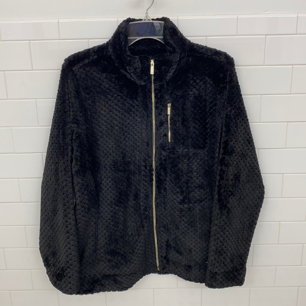 CALVIN KLEIN fuzzy black jacket